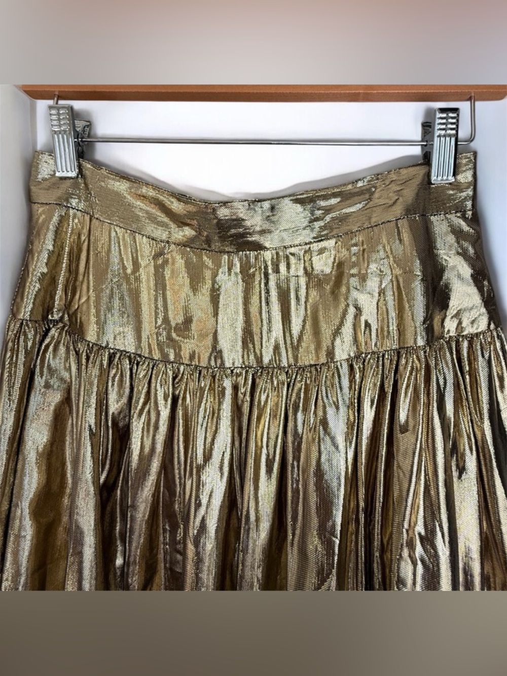 vintage lamé skirt - Picture 5 of 8